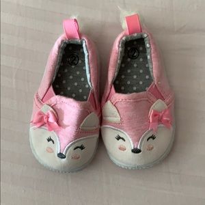 Size 2 pink slip on baby shoes